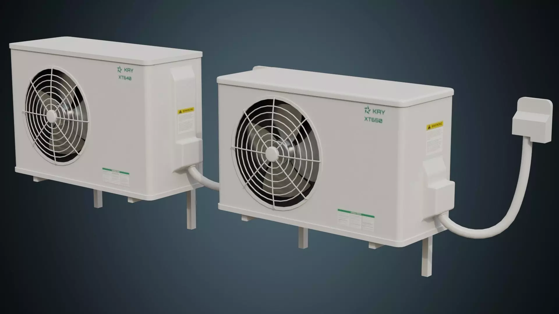 Air Conditioner 6C Low-poly 3D model_0