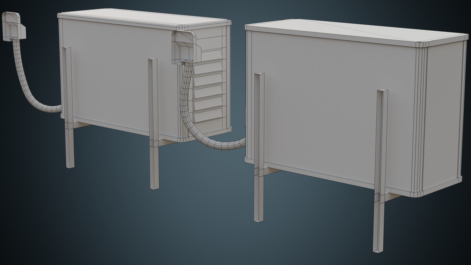 Air Conditioner 6C Low-poly 3D model_6