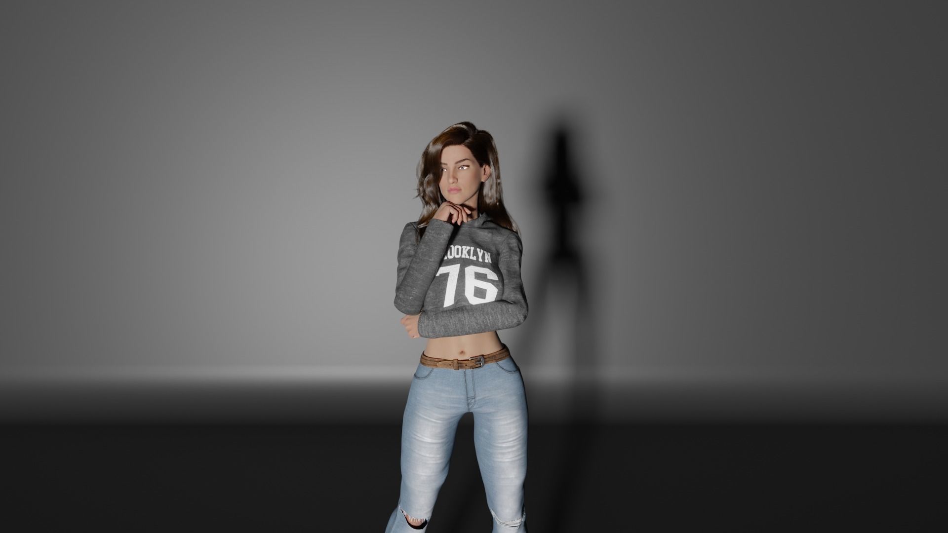 Freya woman 3D model_1