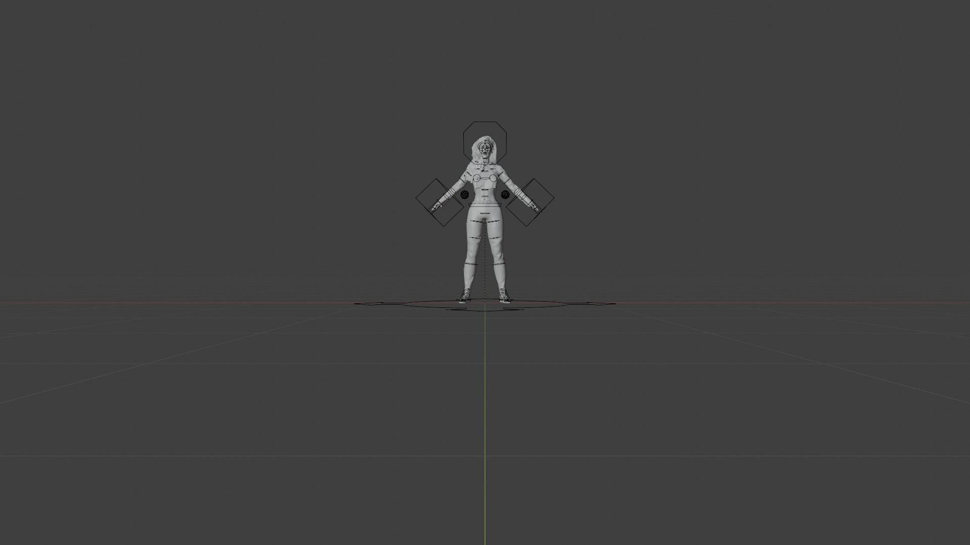 Freya woman 3D model_2