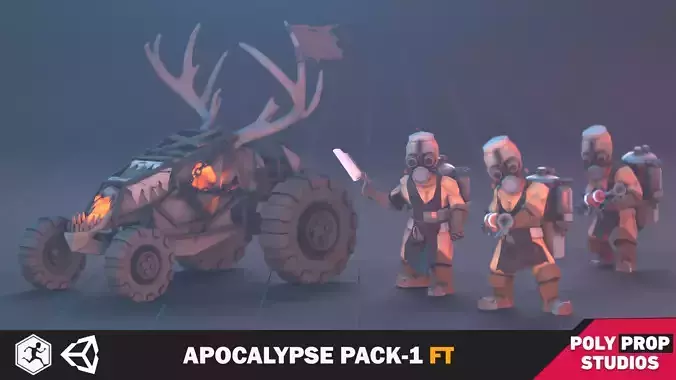 Apocalypse Flame Thrower Pack Low-poly 3D model