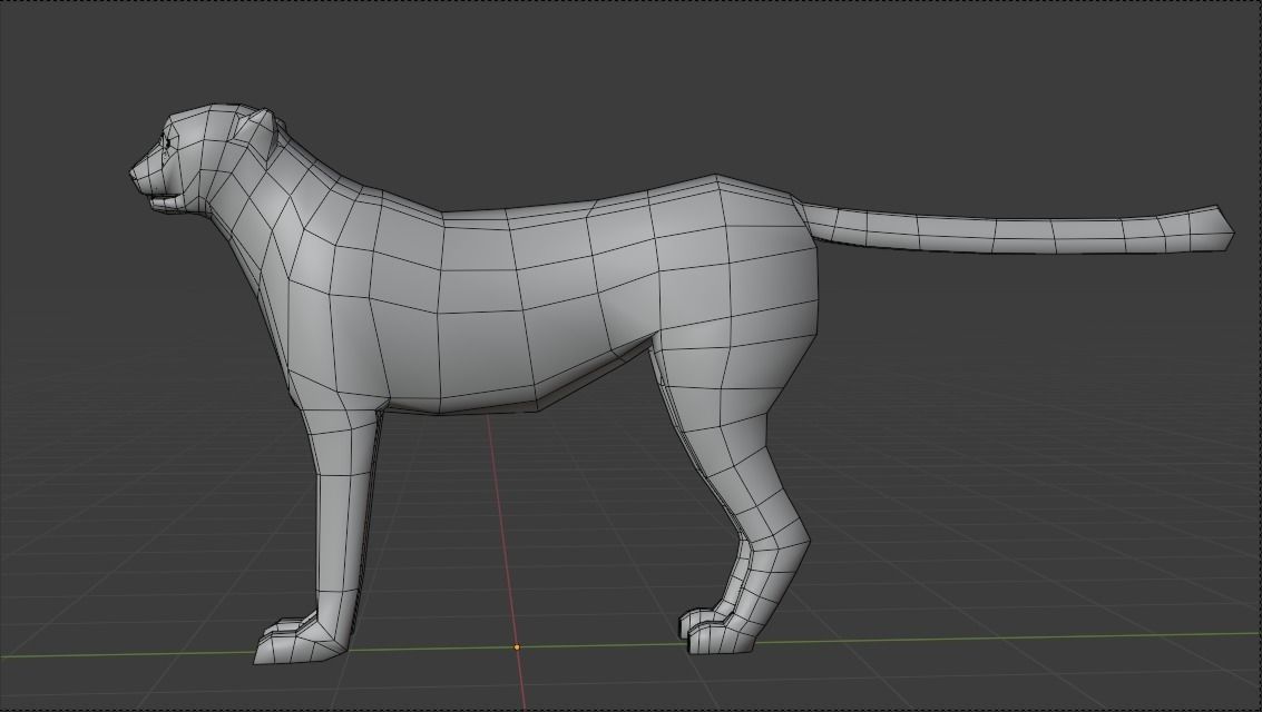 Low poly Cheetah Rigged 3D model Low-poly 3D model_5