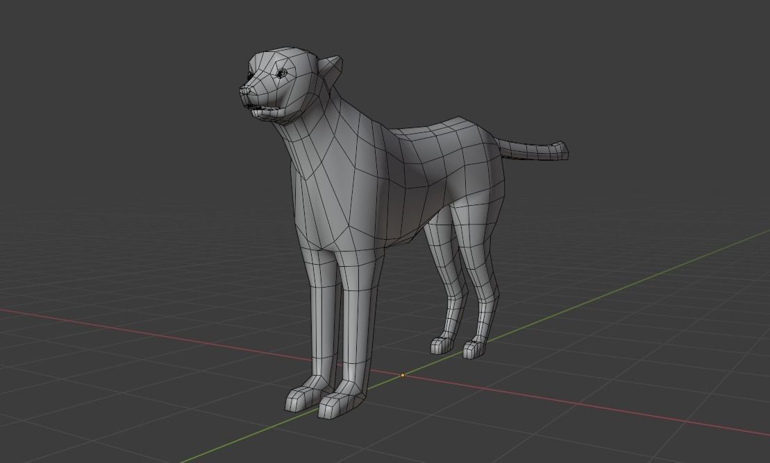 Low poly Cheetah Rigged 3D model Low-poly 3D model_6