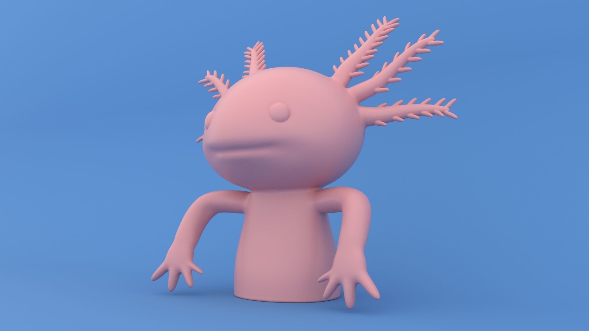 Cute Axolotl - 3D Print Model 3D print model_2