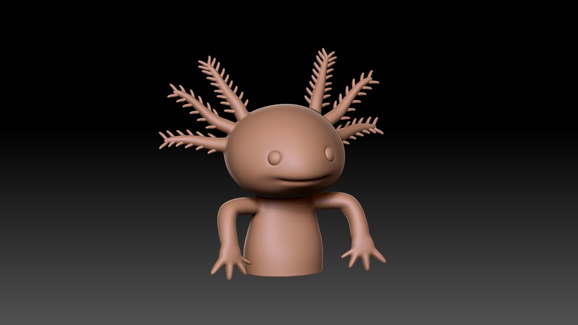 Cute Axolotl - 3D Print Model 3D print model_8
