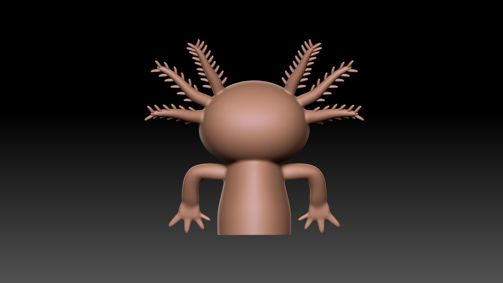 Cute Axolotl - 3D Print Model 3D print model_6