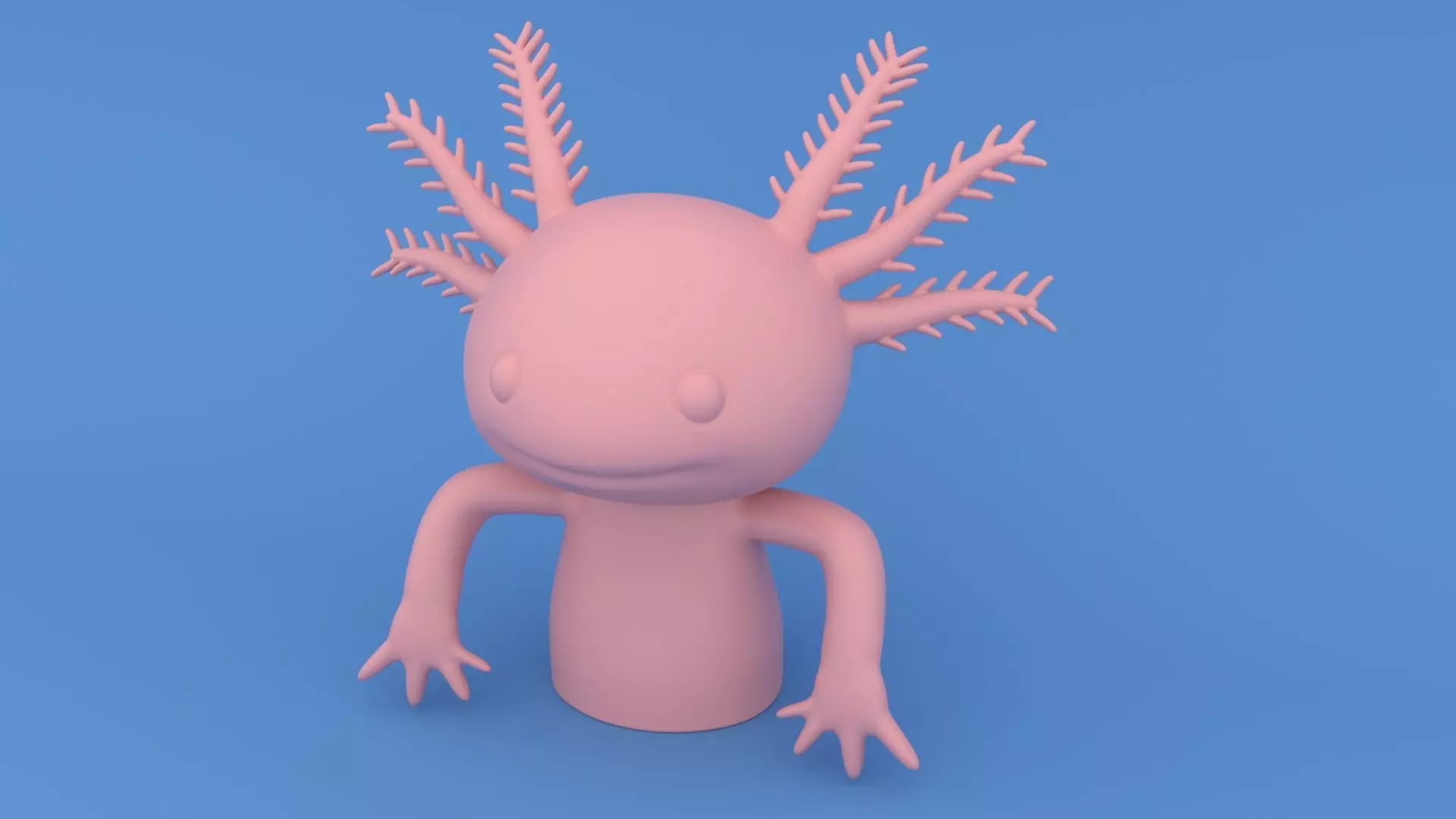 Cute Axolotl - 3D Print Model 3D print model_0