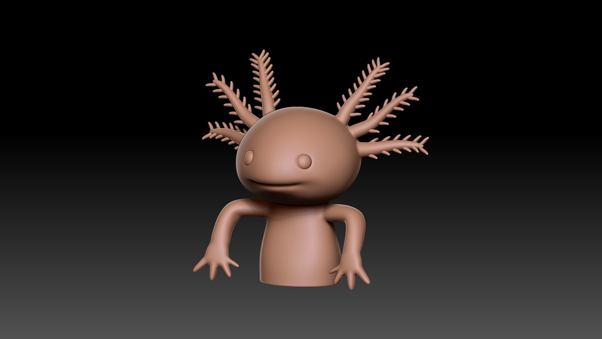 Cute Axolotl - 3D Print Model 3D print model_9