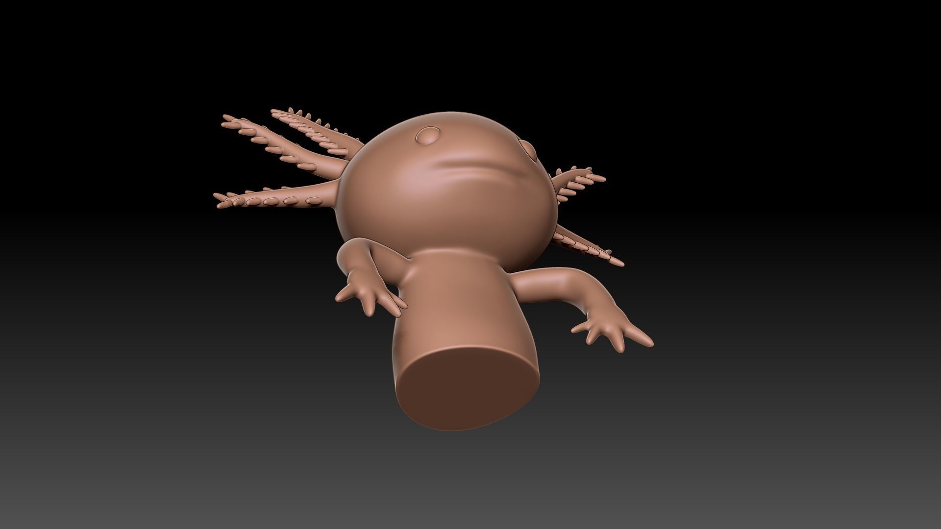 Cute Axolotl - 3D Print Model 3D print model_11