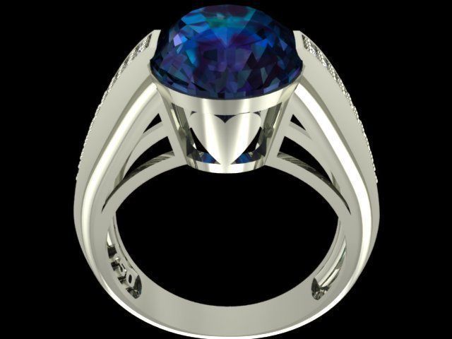 Men wedding ring 3D print model_2