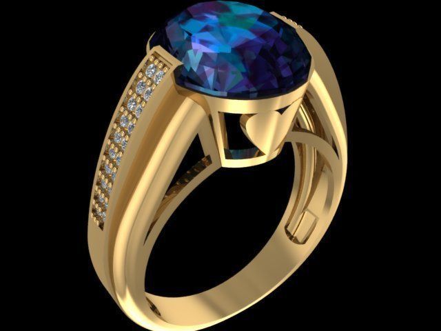 Men wedding ring 3D print model_6