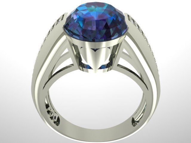 Men wedding ring 3D print model_3