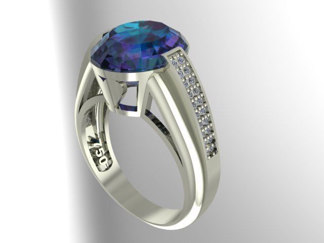 Men wedding ring 3D print model_5