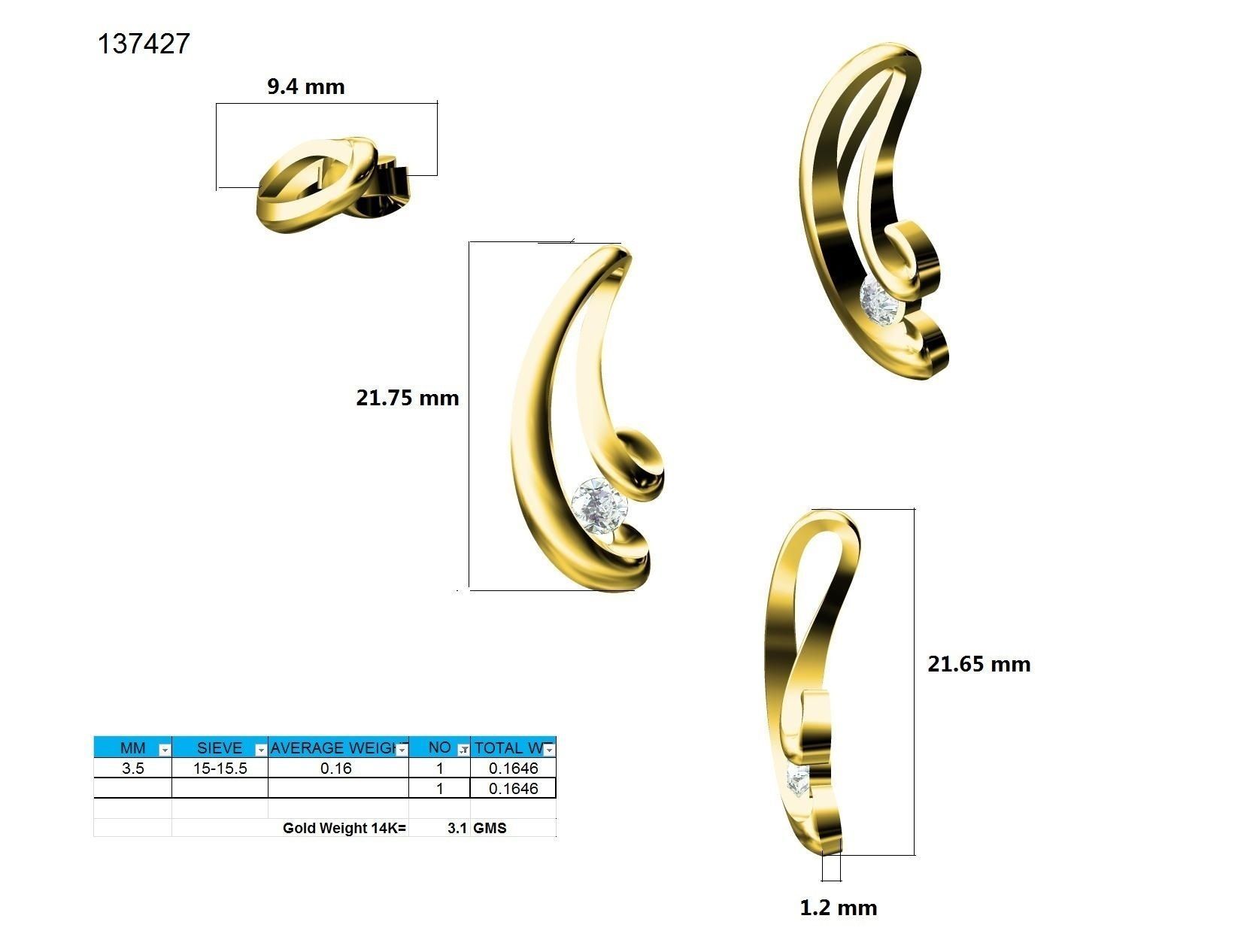 Women pendant 3dm stl render detail 3D print model_9