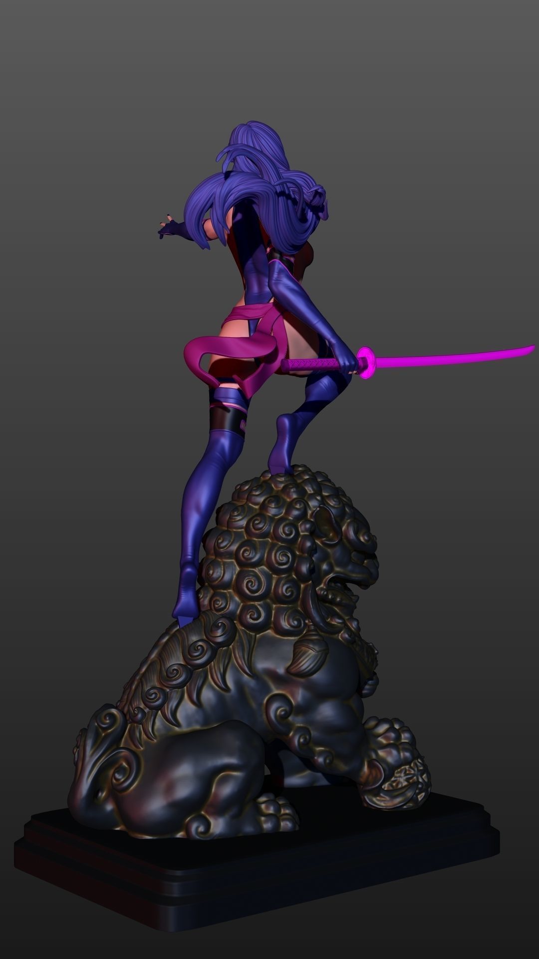 Psylocke standard outfit 3D print model_2