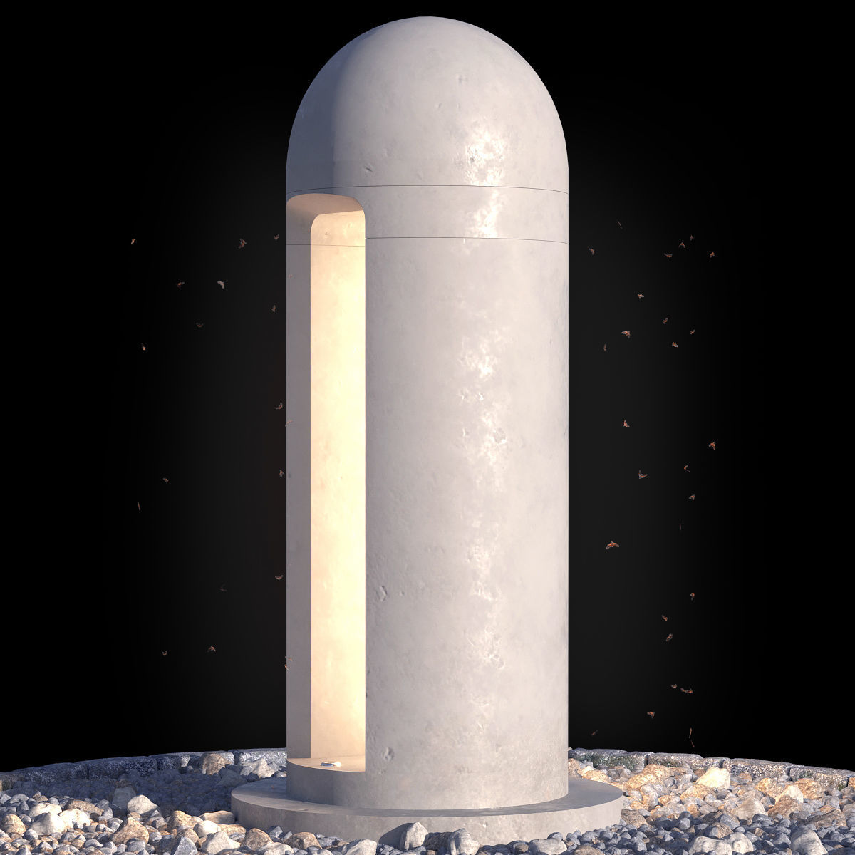 Outdoor luminaire corona 3D model_2