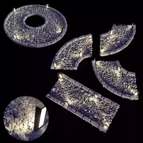 rock light set 3D model