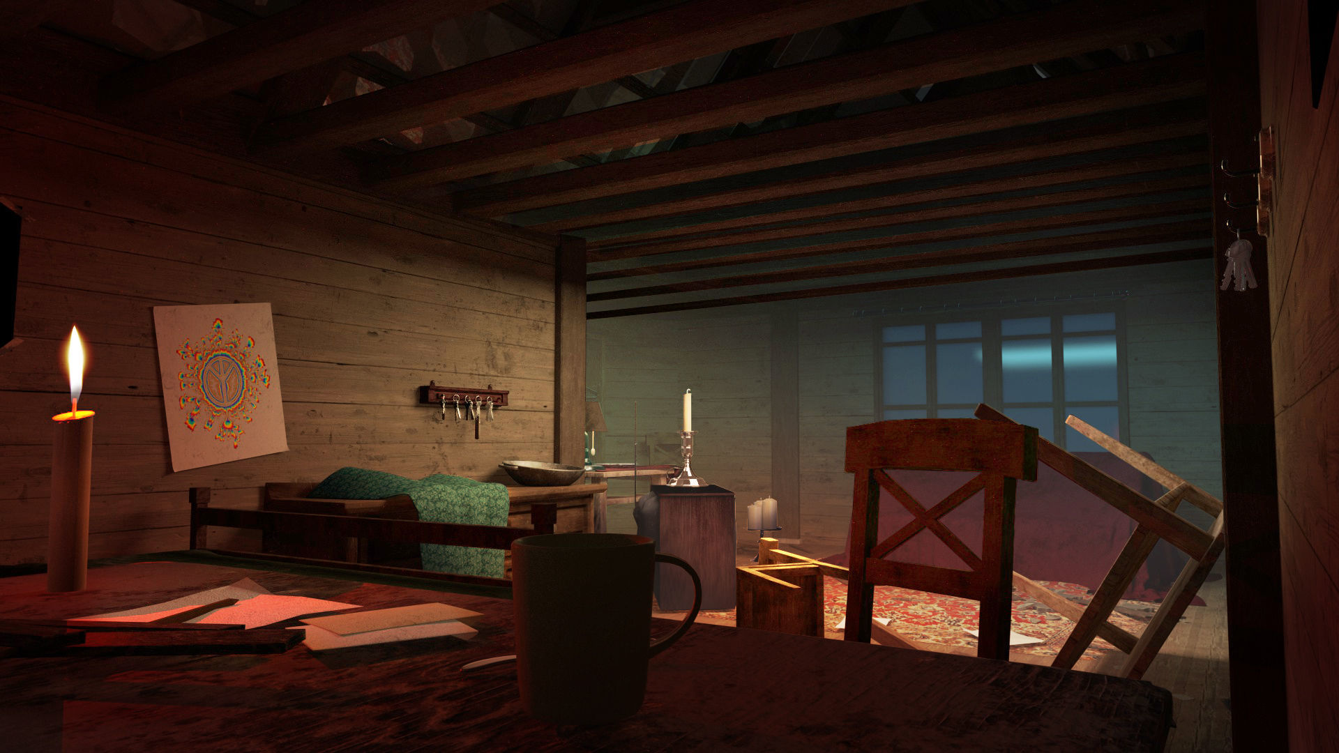 Interior Cabin Set 3D model_1