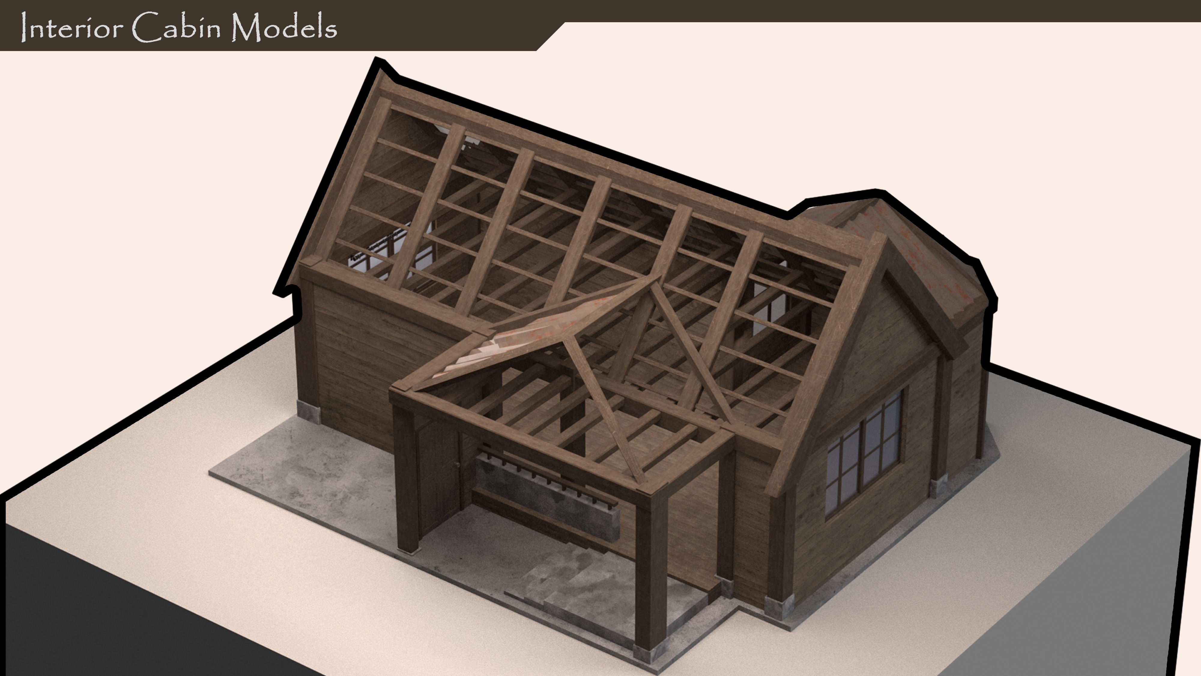 Interior Cabin Set 3D model_2