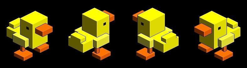 Voxel Duck Model high quality asset 3D model_3