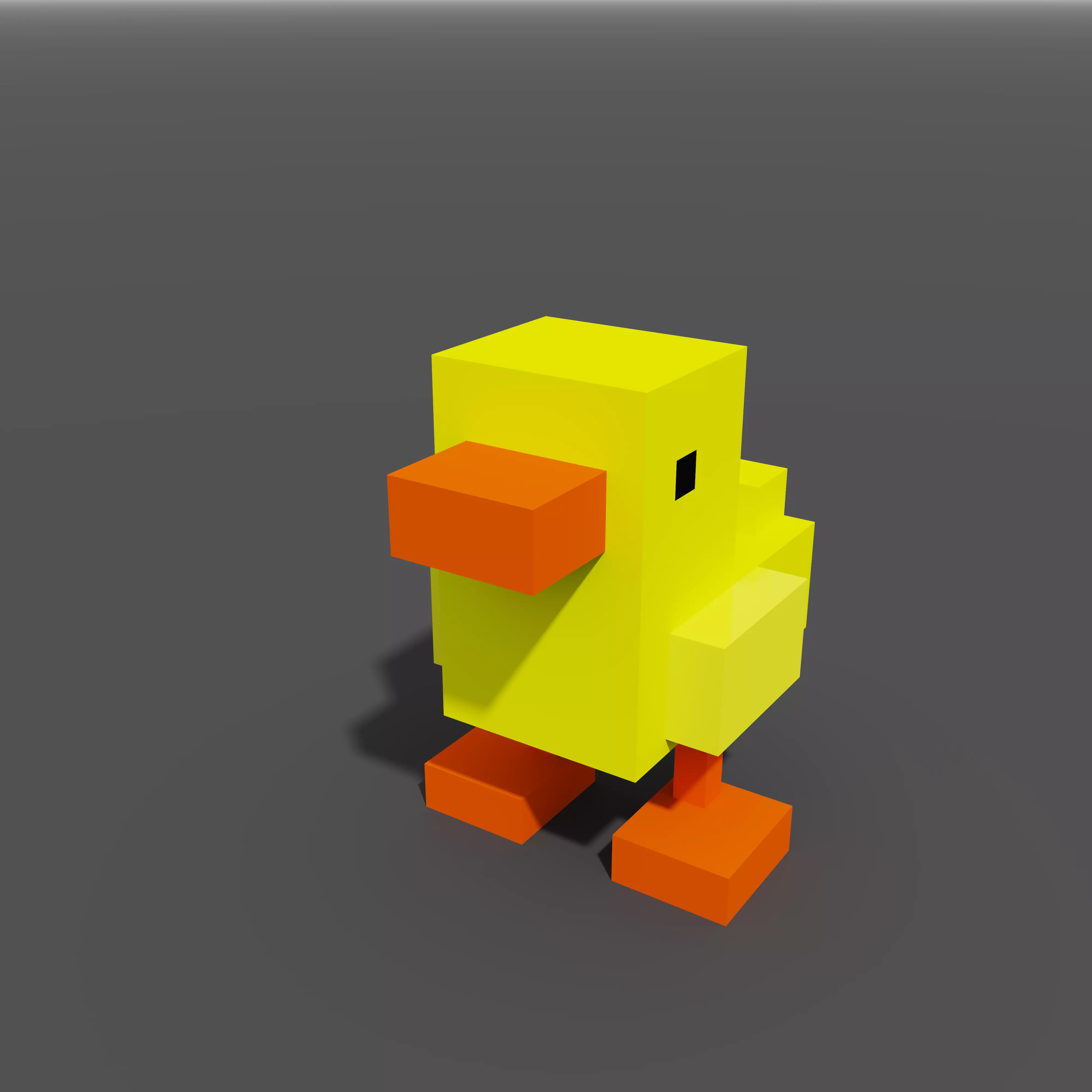 Voxel Duck Model high quality asset 3D model_0