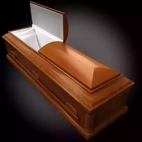  High Def wood Coffin Italian 3D model
