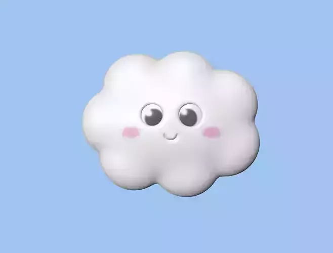 Cute Cloud 3D print model