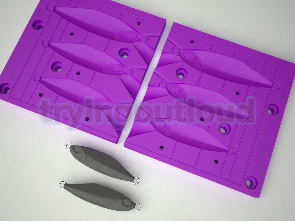 30-40-60 Gr D TETRO Metal Jig Mold 3D print model_1