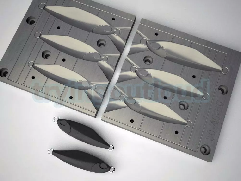 30-40-60 Gr D TETRO Metal Jig Mold 3D print model_0
