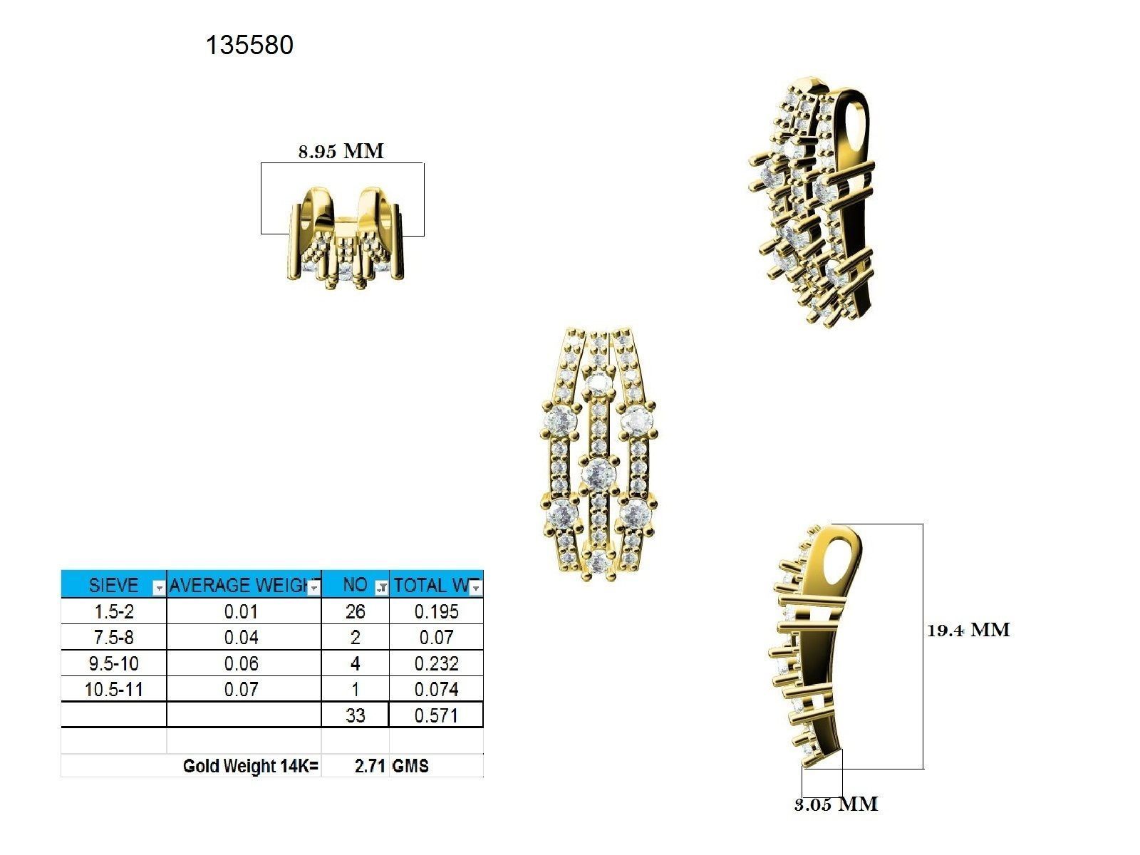 Women pendant 3dm stl render detail 3D print model_9