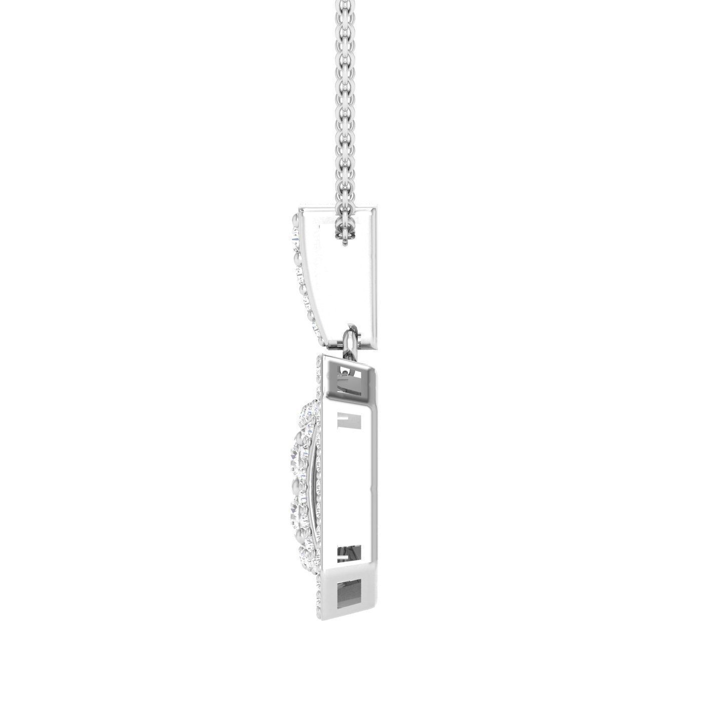 Women square pendant 3dm stl render detail 3D print model_4