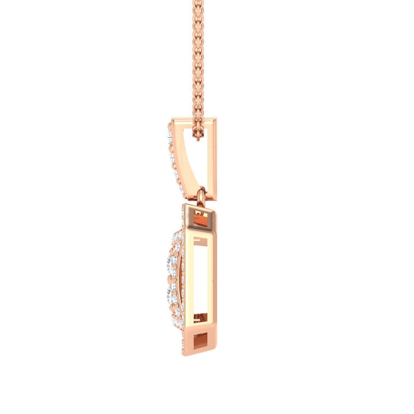 Women square pendant 3dm stl render detail 3D print model_1
