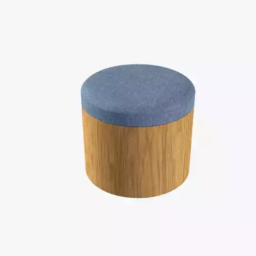 Ana Ottoman blue denim