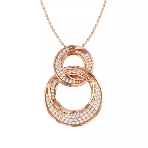 Women round pendant 3dm stl render detail 3D print model