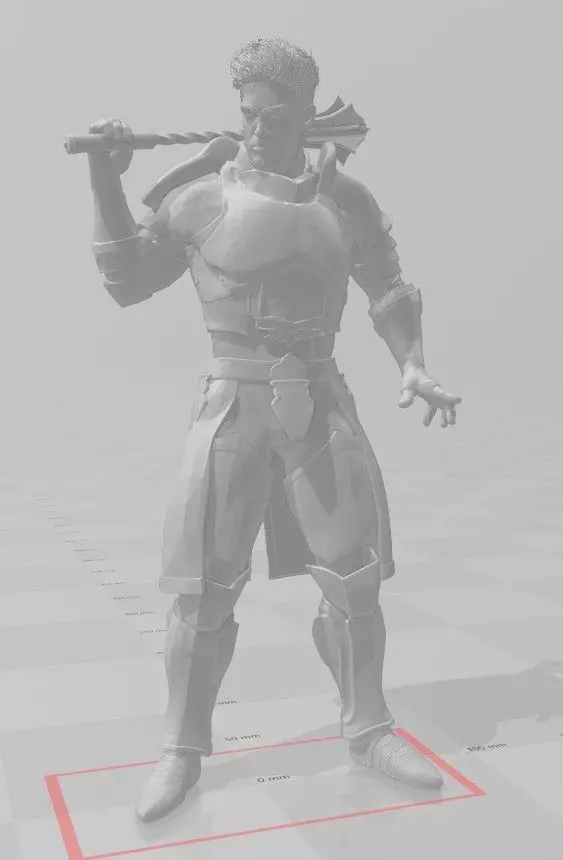 Armoured Knight with Mace 3D print model