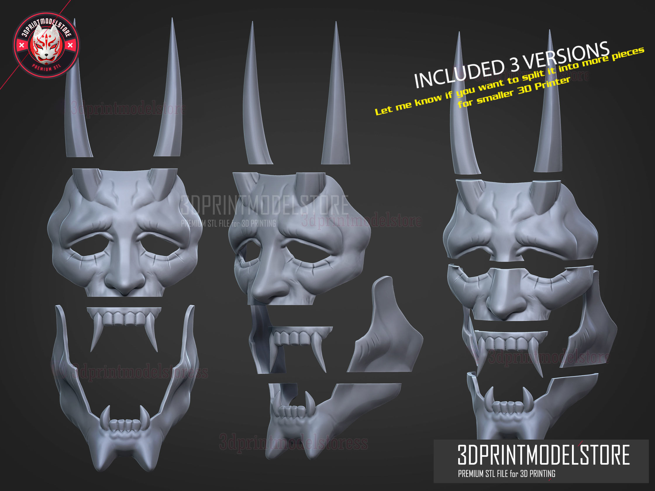 Neon White Game Cosplay Mask 3D print model_10