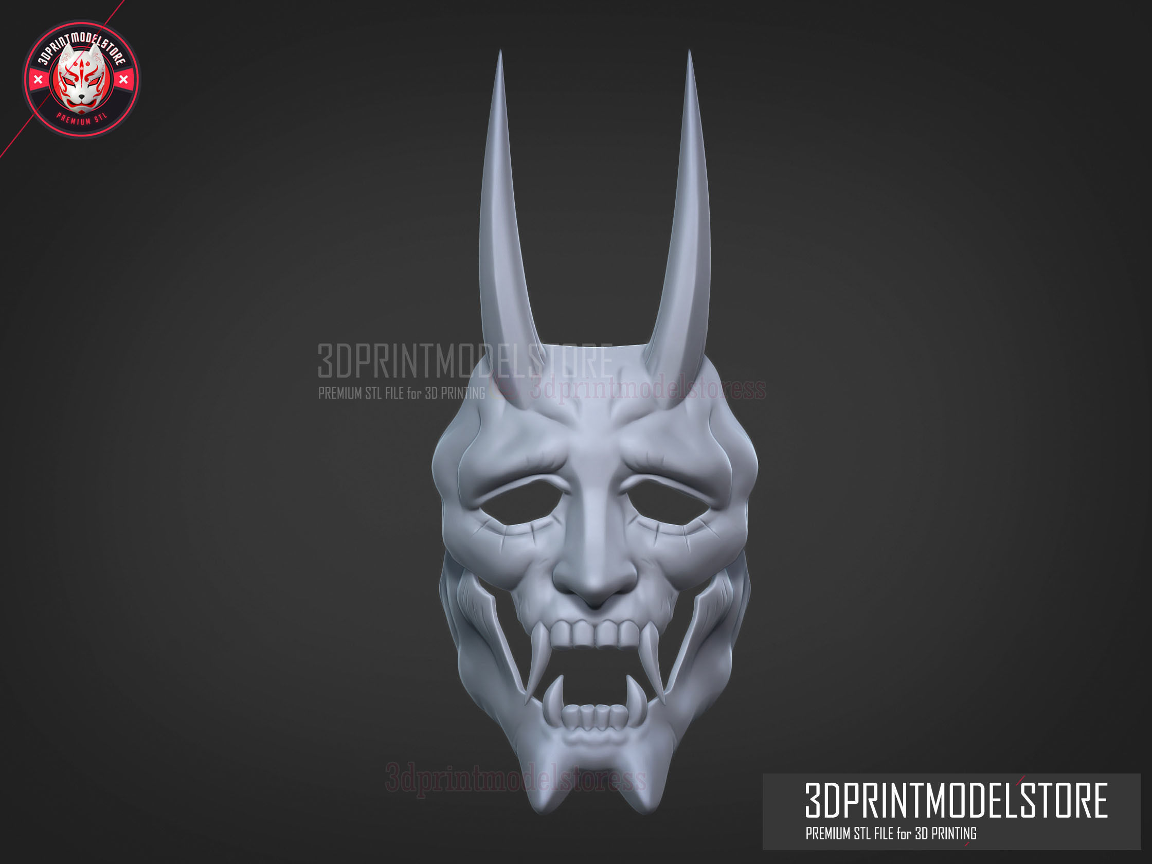 Neon White Game Cosplay Mask 3D print model_3