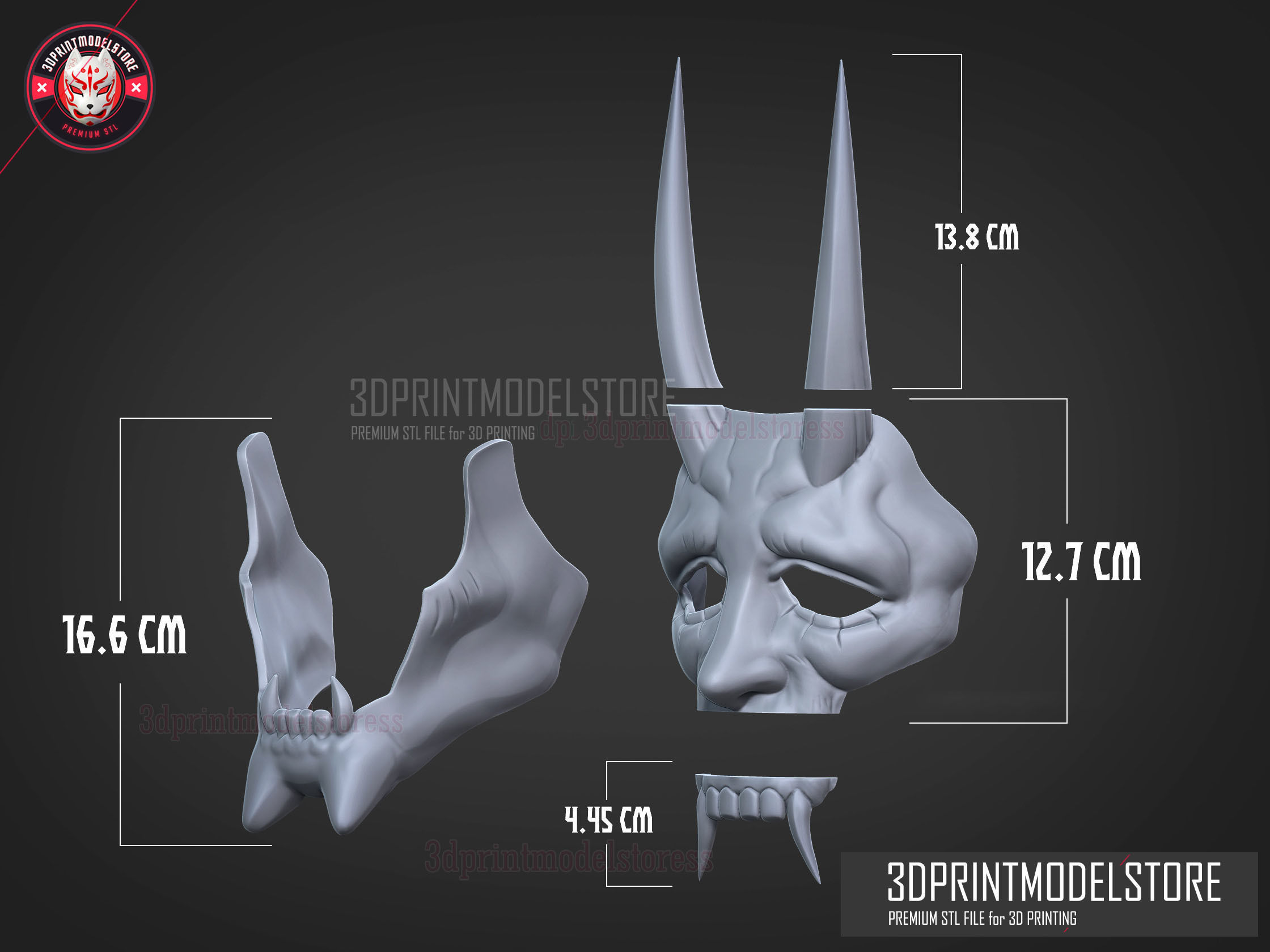 Neon White Game Cosplay Mask 3D print model_9