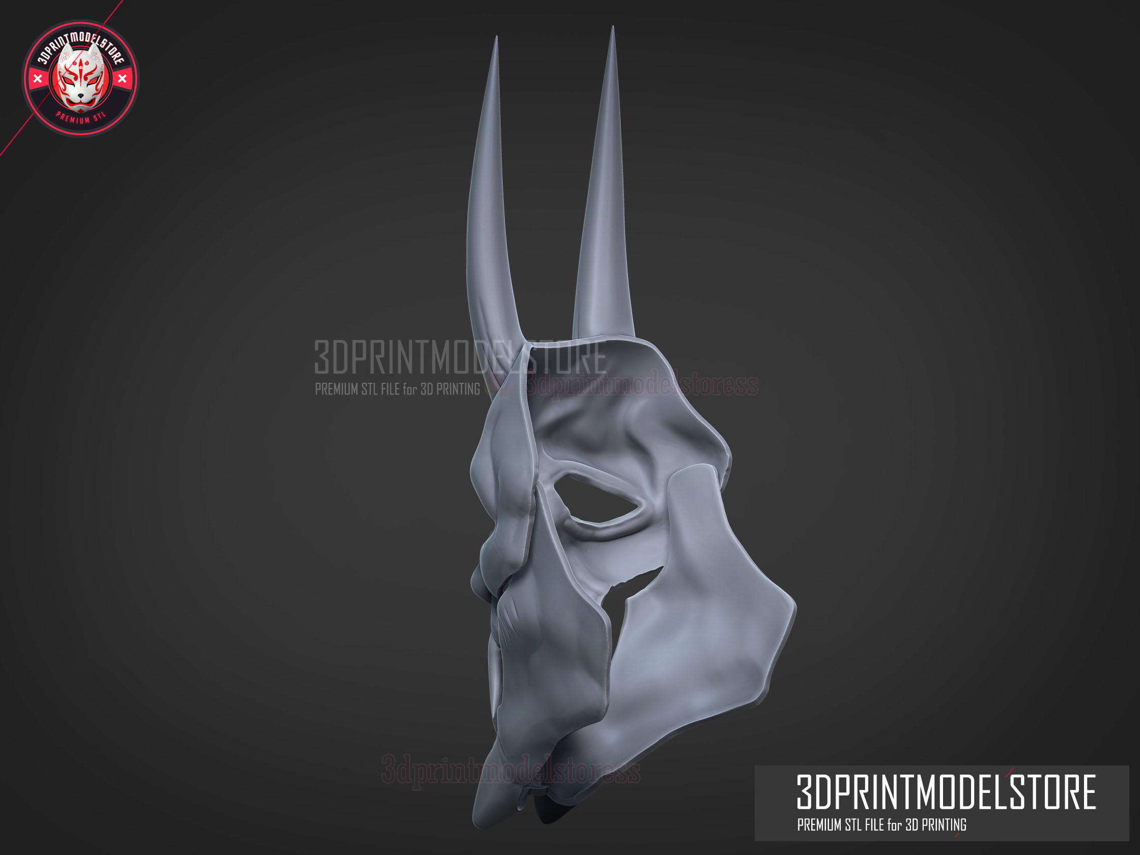 Neon White Game Cosplay Mask 3D print model_6