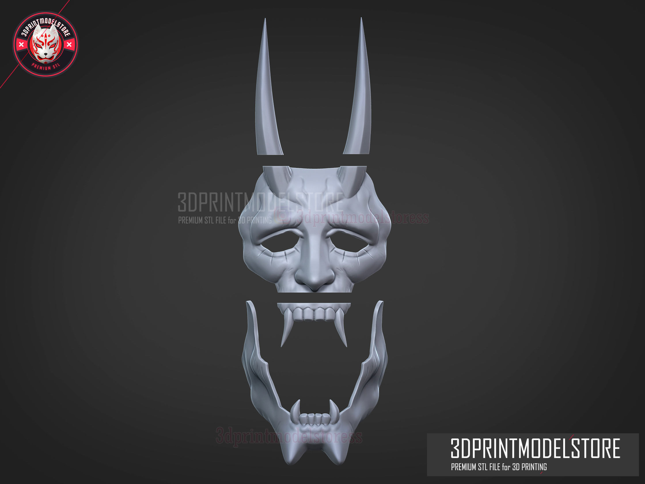 Neon White Game Cosplay Mask 3D print model_8