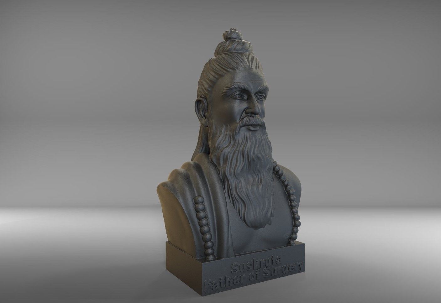 BUST OF MAHARSHI SUSHRUTA 3D model_3
