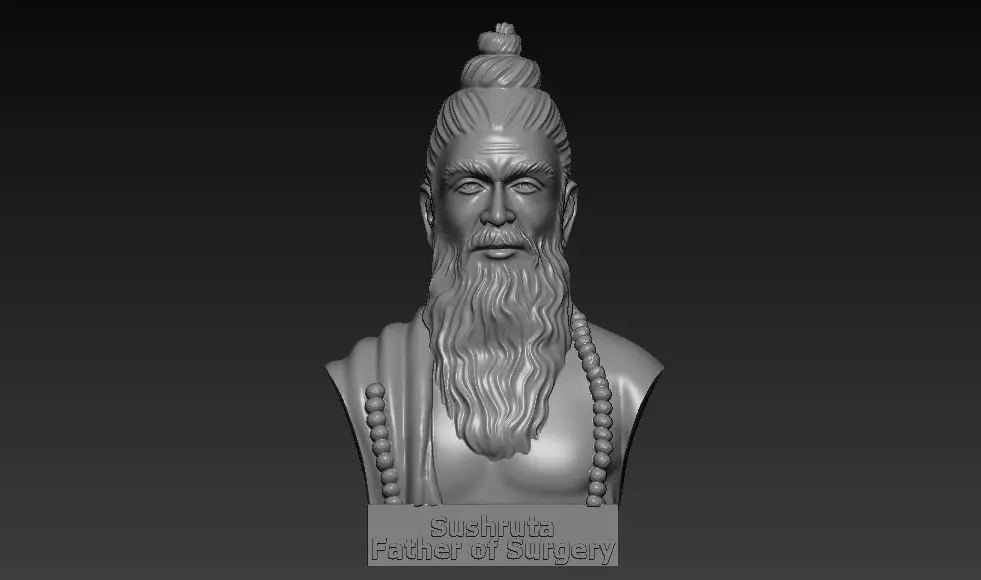 BUST OF MAHARSHI SUSHRUTA 3D model_0