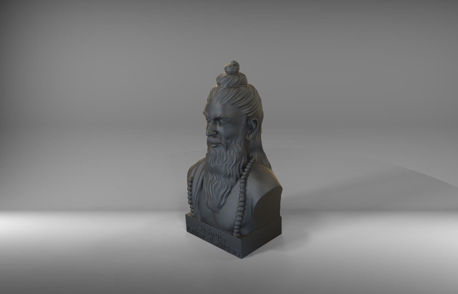 BUST OF MAHARSHI SUSHRUTA 3D model_5