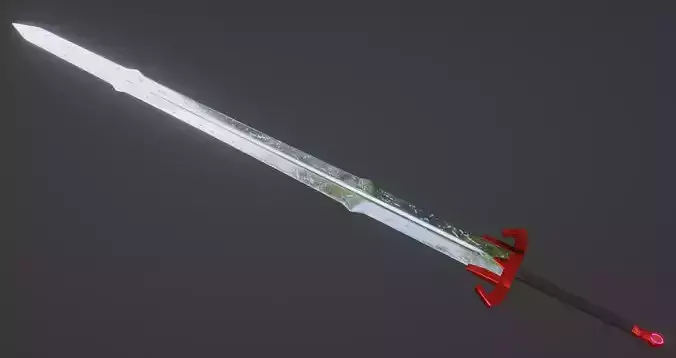 Scratched sword
