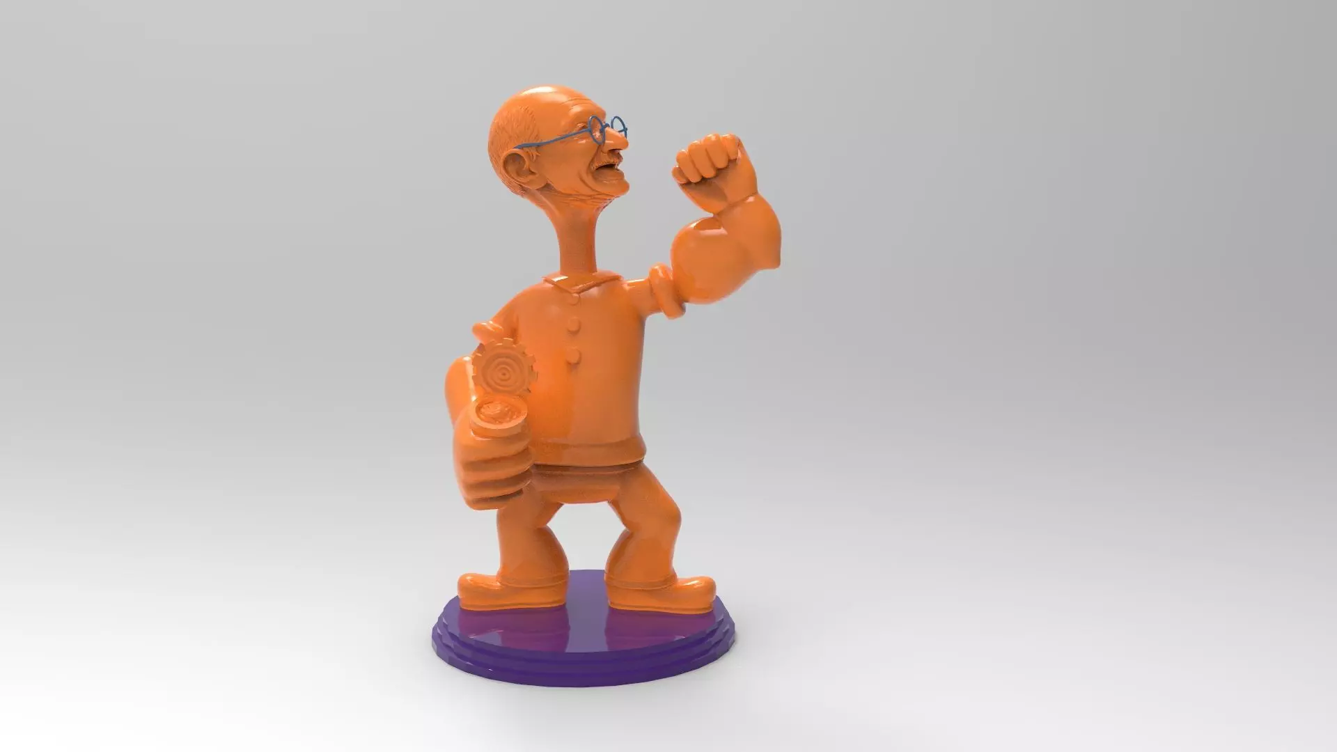 Gandhi Popeye Statue 3D model