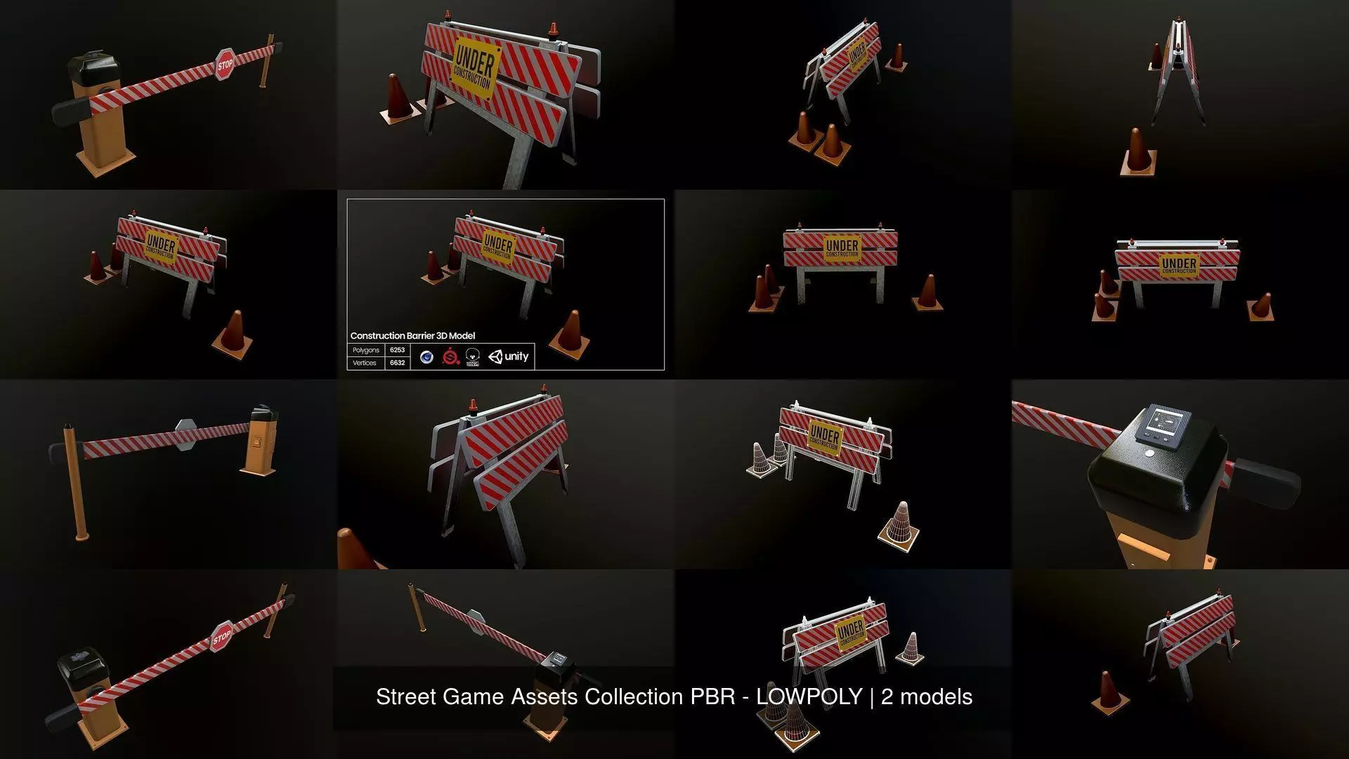 Street Game Assets Collection PBR - LOWPOLY _0
