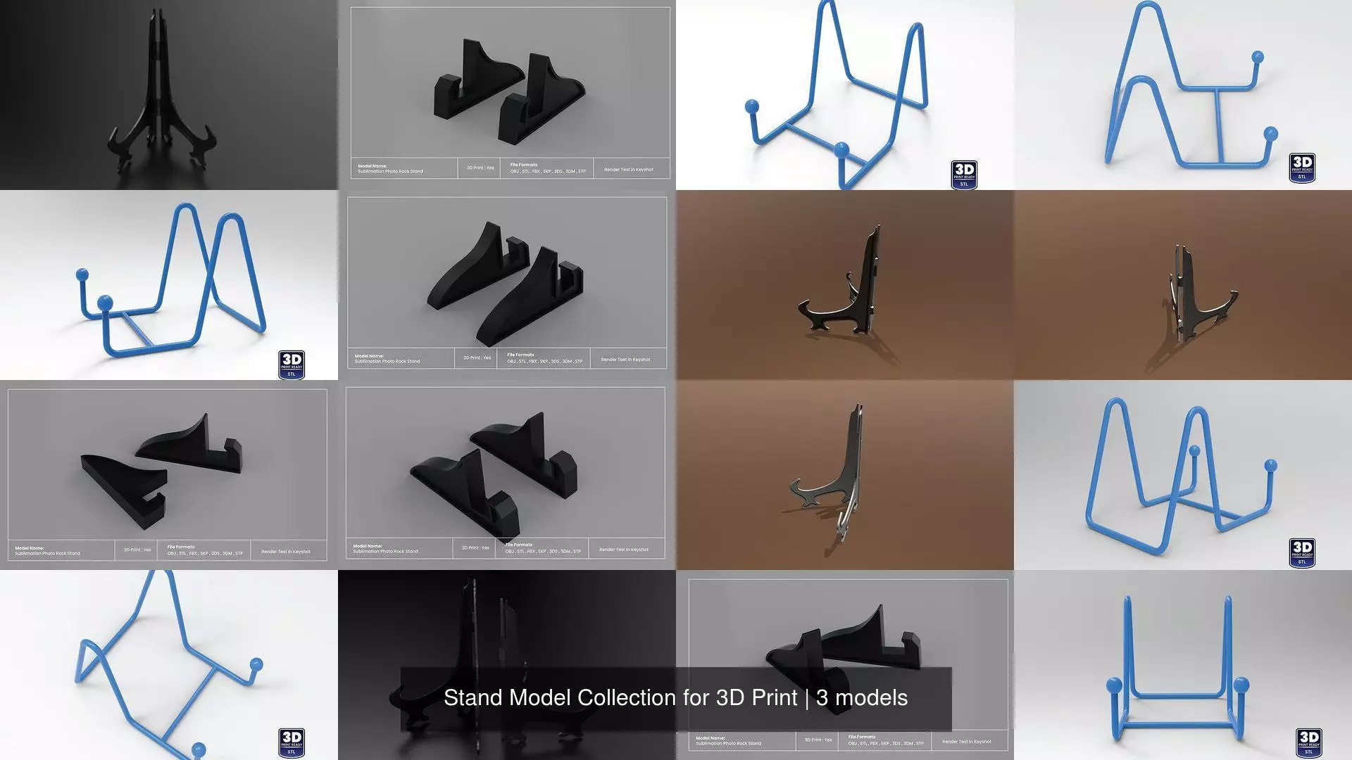Stand Model Collection for 3D Print _0