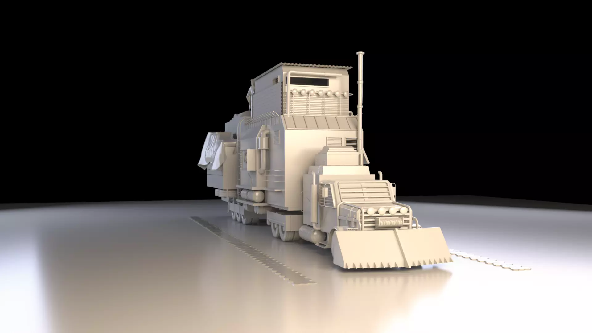 Semi Truck T 500 Free low-poly 3D model
