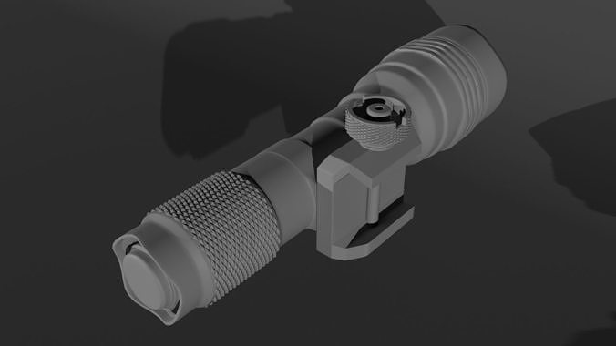 Picatinny Flashlight 3D model