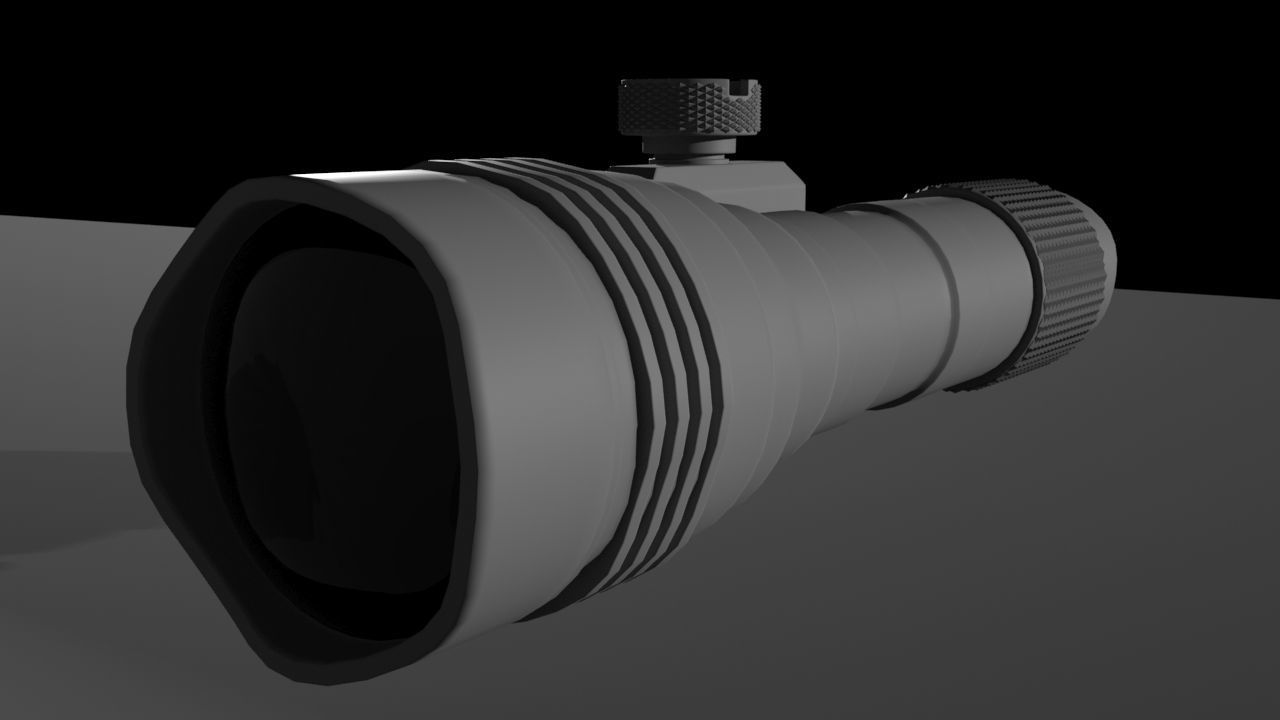 Picatinny Flashlight 3D model_2